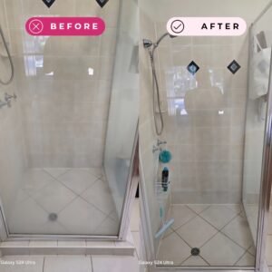 Clean bathroom after service”